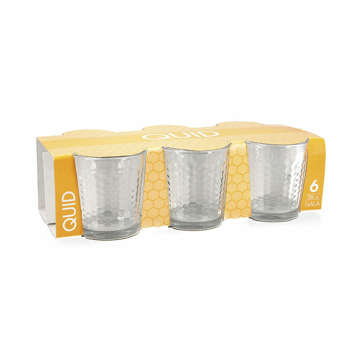 Conjunto de Copos Quid Gala Transparente Vidro 260 ml 6 Peças